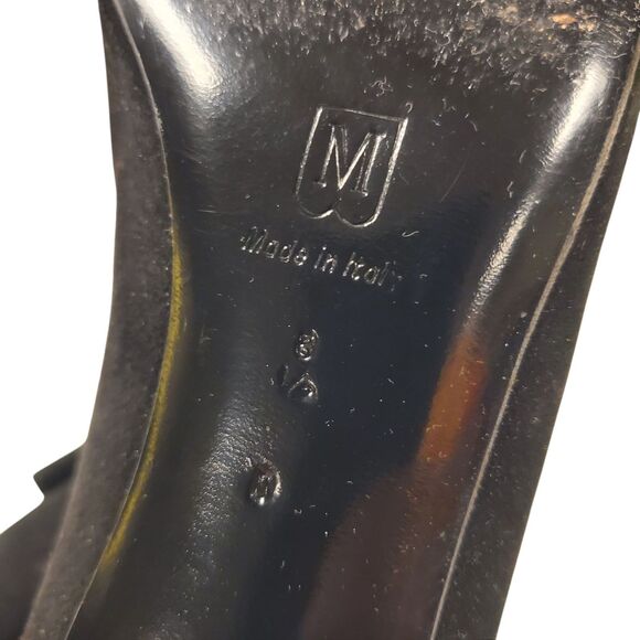 Vintage BRUNO MAGLI Shoes Womens 8.5 Black Velvet Pumps Bow Casual Formal A4729 - Picture 14 of 14